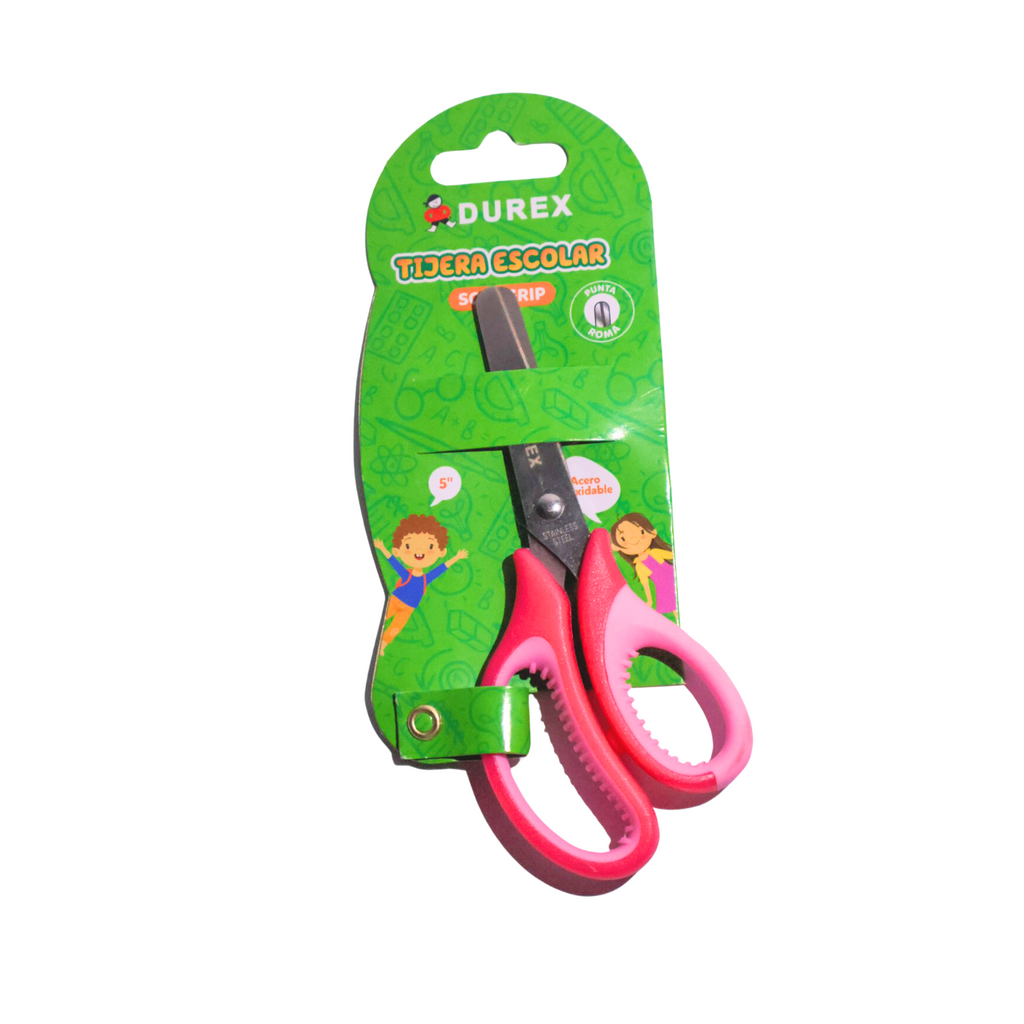 TIJERA ESCOLAR PUNTA REDONDA (BLISTER) 5" DX-TJ001 DUREX
