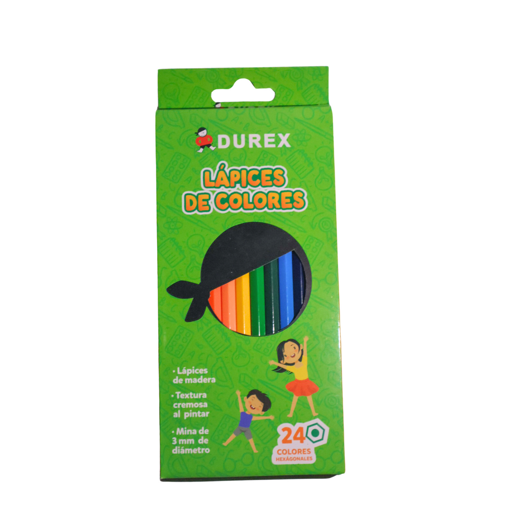 LAPICES DE COLORES (24) HEXAGONAL DX-LC002 DUREX