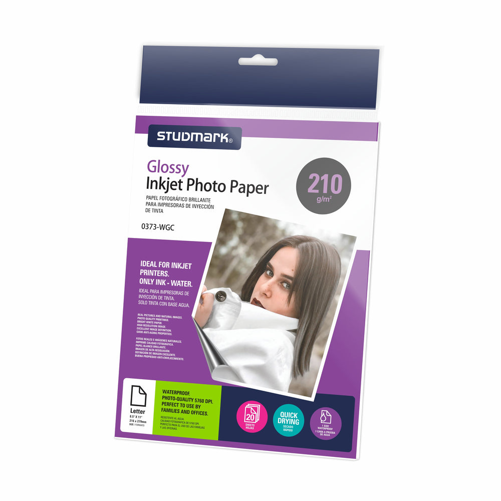 PAPEL FOTO 8.5x11 (20) GLOSSY 210 G/M2 ST-00373-WGC STUDMARK