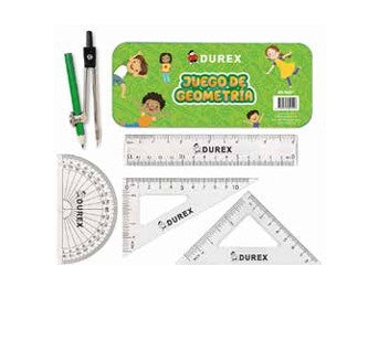 JUEGO DE GEOMETRIA ESTUCHE METAL DX-M001 DUREX