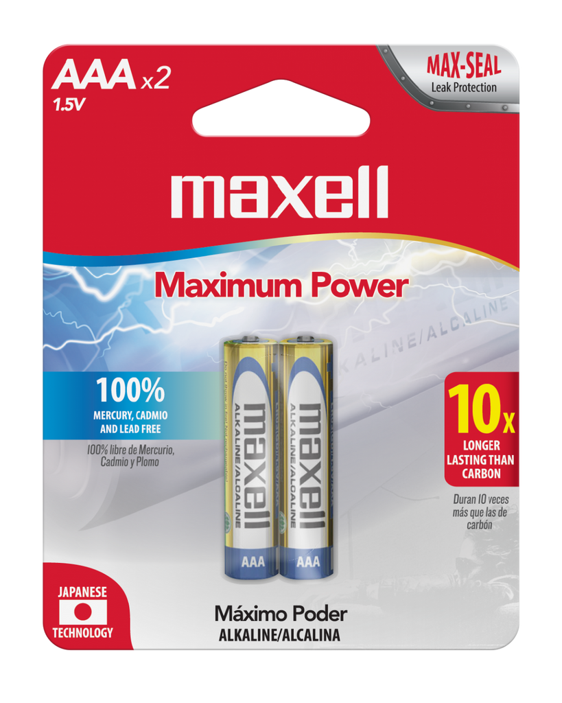 MAXELL BATERIA ALCALINA AAA (EMPAQUE DE 2)