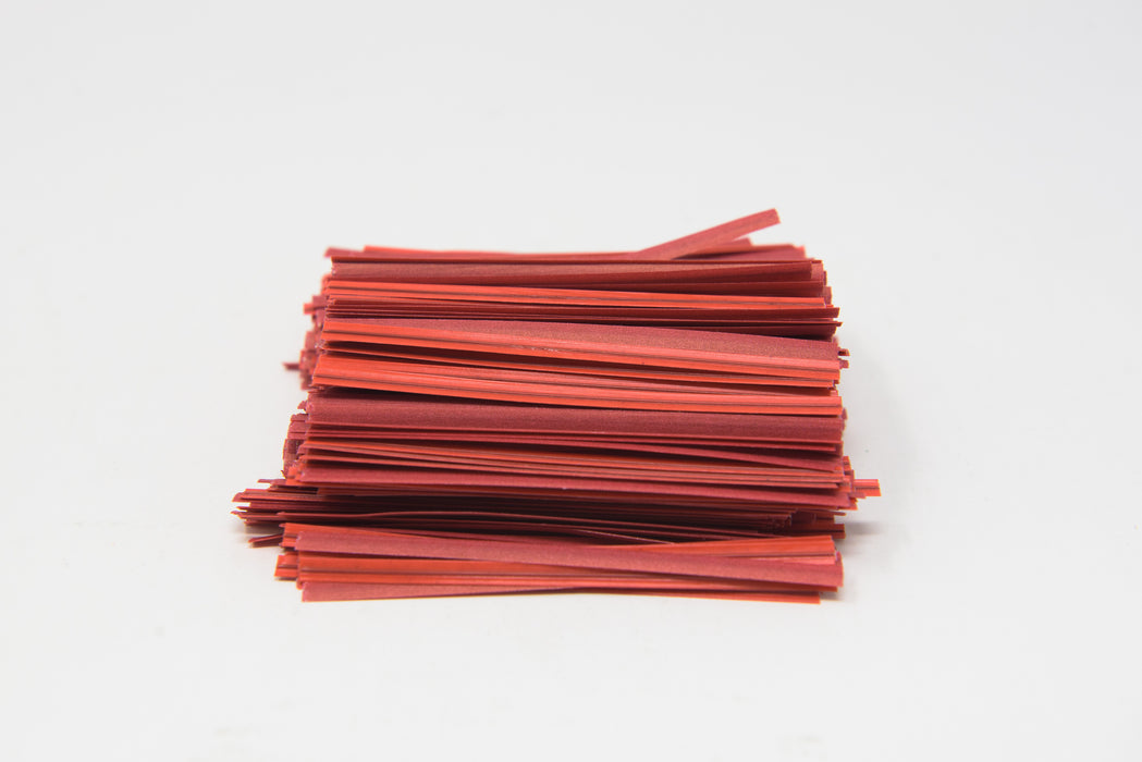 Alambres Papel/plastico Cj 2000 3.5" Rojo
