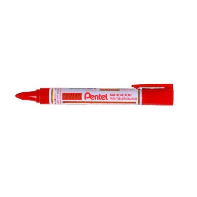 MARCADOR TABLERO MW45 RELLENABLE PTA. RED ROJO PENTEL