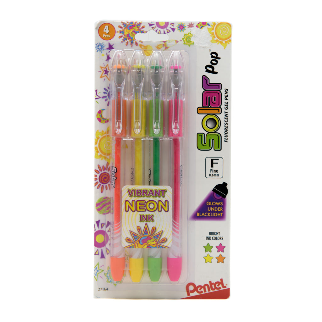 SET BOLIGRAFOS SOLAR POP NEON BLISTER (4) PENTEL