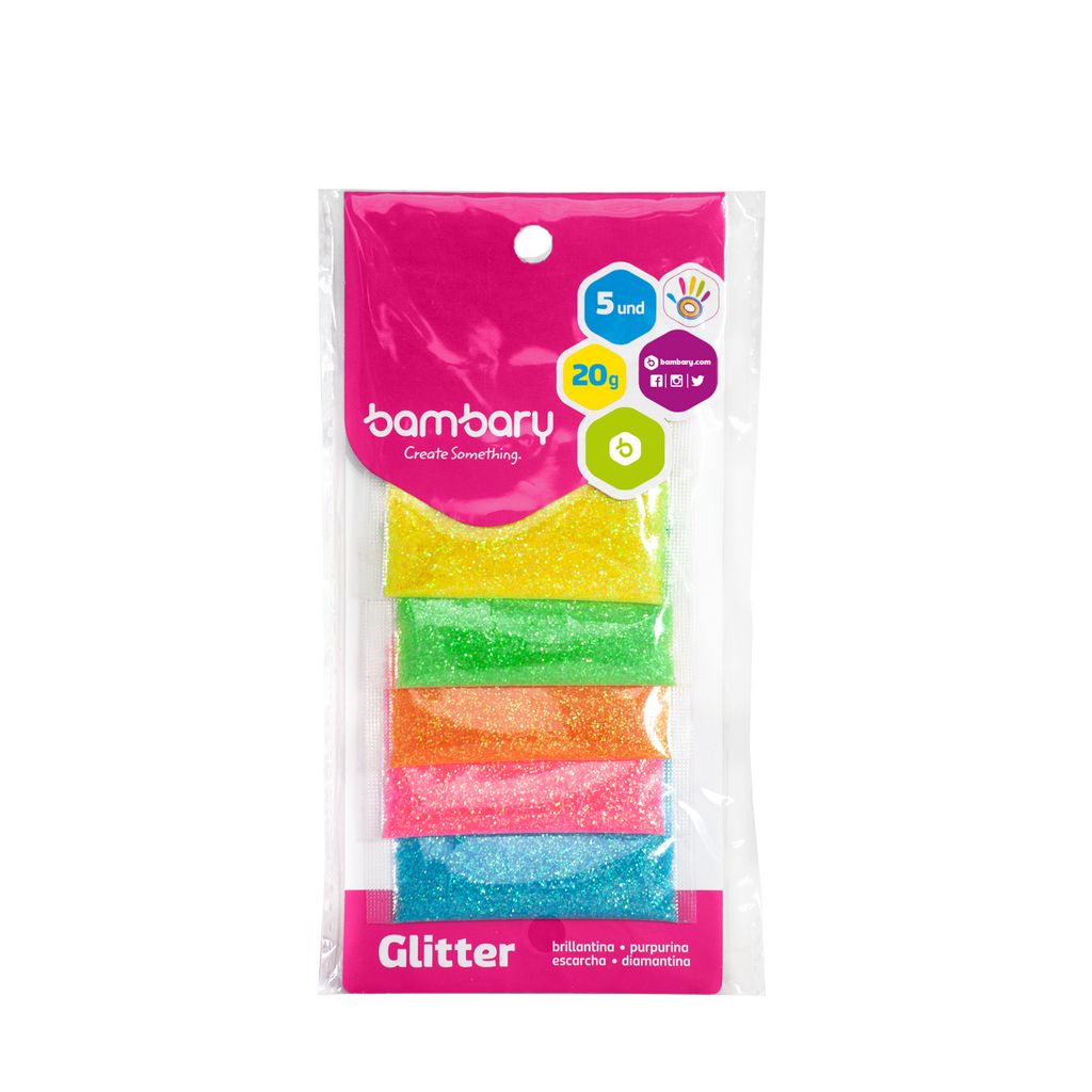 ESCARCHA EN SOBRES (5) 20 GR NEON 390-0170/099 BAMBARY