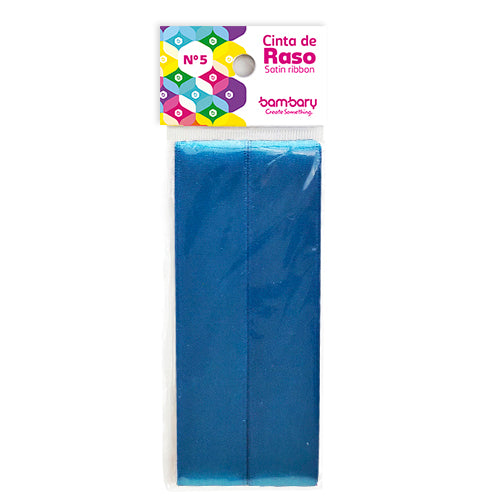 CINTA RASO BLISTER AZUL  #5 1"x5M 623-2550 BAMBARY