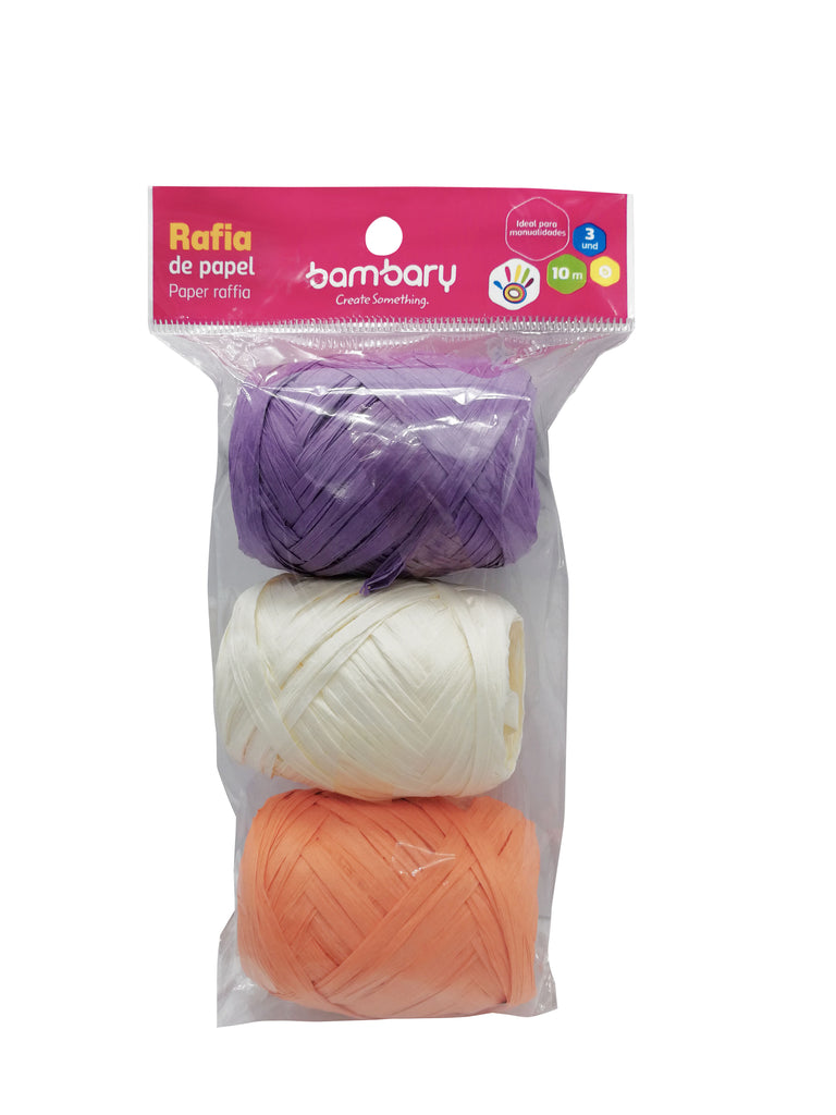 RAFIA SET MULTICOLOR 3 (3) 712-0550/060 BAMBARY