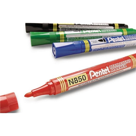 MARCADOR PERMANENTE N850 PUNTA REDONDA NEGRO PENTEL – cia-atlas